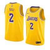 Lakers Yellow Retro Round Neck Hot Pressed Jersey