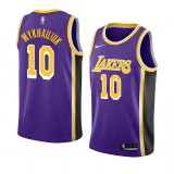Lakers Violet Retro Round Neck Hot Pressed Jersey