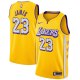 19-20 Lakers Yellow V-Neck Hot Pressed Jersey