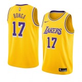 Lakers Yellow Retro Round Neck Hot Pressed Jersey
