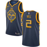 Golden State Warriors Blue with Chinese on Chest Hot Pressed Jersey