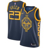 Golden State Warriors Blue with Chinese on Chest Hot Pressed Jersey
