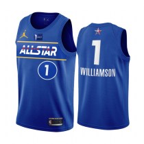 2021 NBA All Star Blue  1#WILLIAMSON  Hot Pressed Jersey
