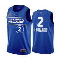 2021 NBA All Star Blue  2#LEONARD  Hot Pressed Jersey