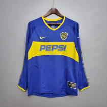 03-04 Boca Juniors Home Long Sleeve Retro Jersey/03-04 博卡主场长袖