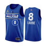 2021 NBA All Star Blue  8#LAVINE Hot Pressed Jersey