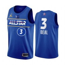 2021 NBA All Star Blue  3#BEAL  Hot Pressed Jersey