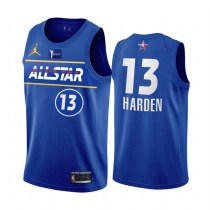 2021 NBA All Star Blue  13#HARDEN Hot Pressed Jersey