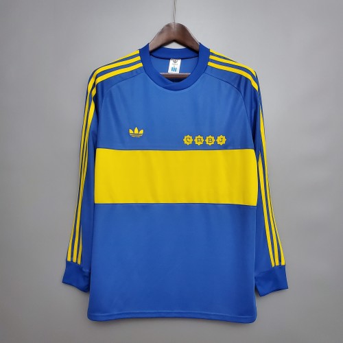 1981 Boca Juniors Home Long Sleeve Retro Jersey/1981 博卡主场长袖