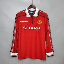 98-99  Manchester United Home Long Sleeve Retro Jersey/98-99 曼联主场长袖