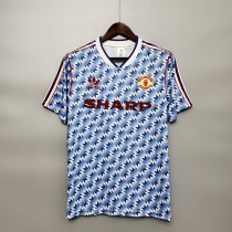 90-92 Manchester United Blue Retro Jersey/90-92曼联蓝色
