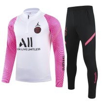 21-22 PSG Jordan White and Pink Training suit