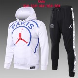 20-21 PSG-Jordan White Hoodie Kid Training suit