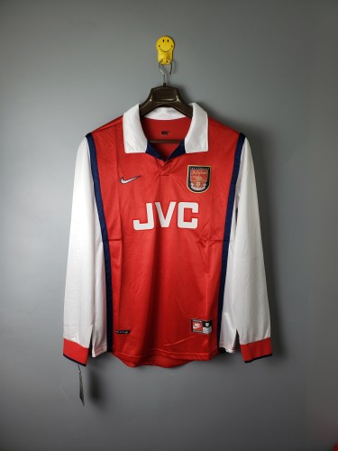 1998 Arsenal Home Long Sleeve Retro Jersey/1998 阿森纳主场长袖