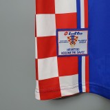 1998 Croatia Blue Retro Jersey/1998 克罗地亚蓝色