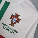 2012 Portugal White Retro Jersey/2012 葡萄牙白色