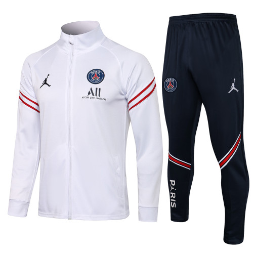 21-22 PSG Jordan White Jacket Suit