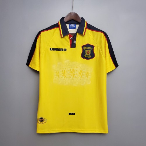 96-98 Scotland Yellow Retro Jersey/96-98 苏格兰黄色