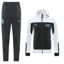 21-22 Marseille Black-White Hoodie Suit