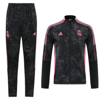 21-22 Real Madrid Black-Pink Jacket Suit