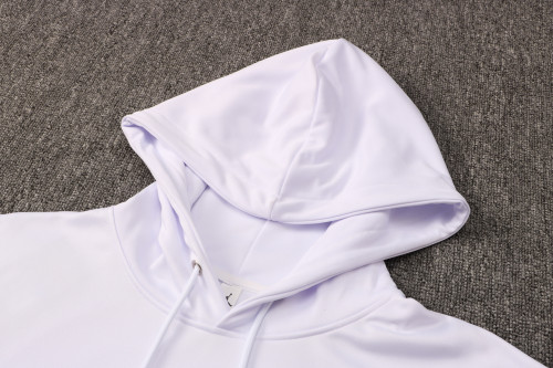 21-22 PSG-Jordan White Hoodie Suit