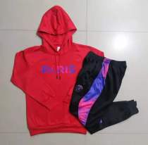 21-22 PSG-Jordan Red Hoodie Suit