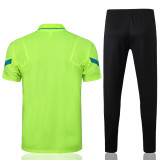 21-22 Inter Milan fluorescent green Polo Short Sleeve Suit