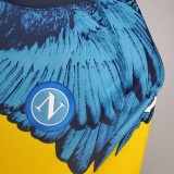 Napoli Yellow blue Kappa × Marcelo Burlon Soccer Jersey