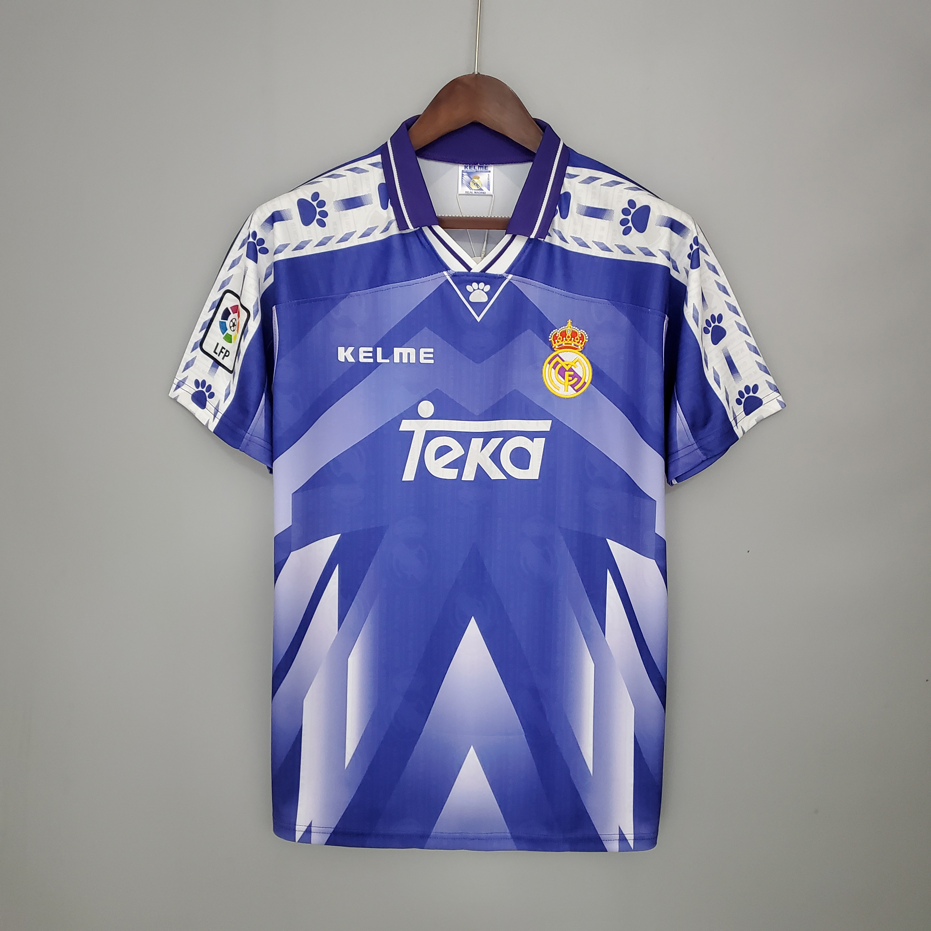 96-97 Real Madrid Away Sleeve Retro Jersey