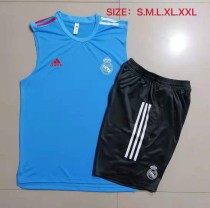 21-22 Real Madrid Blue Vest Suit