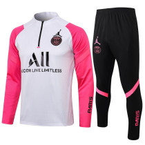 21-22 PSG Jordan White-Pink Training suit