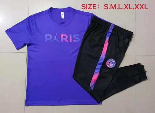 21-22 PSG Jordan Purple Short Sleeve Suit