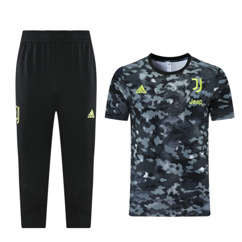 21-22 Juventus Short sleeve training Suit（cropped pants）