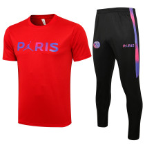 21-22 PSG-Jordan-Red Short Sleeve Suit