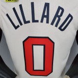 LILLARD#0 Portland Trail Blazers Beige NBA Jersey S-XXL