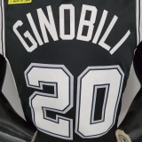 GINOBILI#20 Spurs Black NBA Jersey