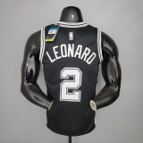 LEONARD#2 Spurs Black NBA Jersey