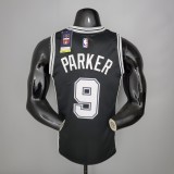 PARKER#9 Spurs Black NBA Jersey