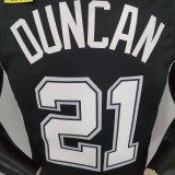 DUNCAN#21 Spurs Black NBA Jersey