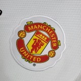 08-09 Manchester United  Champions League away white fans jersey/08-09 曼联欧冠客场球迷