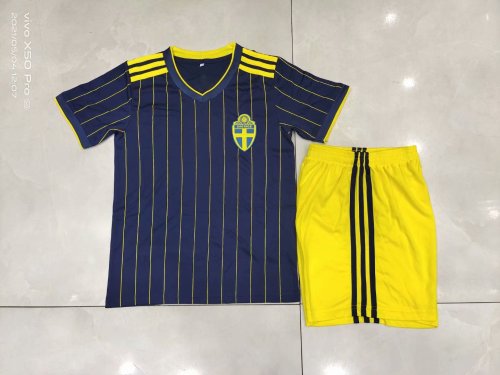 2020 Sweden Away Blue Kid Kit