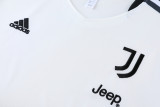 21-22 Juventus White Short sleeve training Suit（long pants）