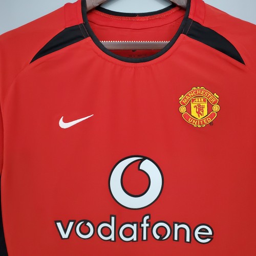02-04 Manchester United Home Red Retro Jersey/02-04 曼联主场