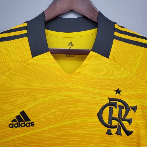 21-21 Flamengo Yellow Goalkeeper Fans Jersey