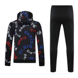 21-22 PSG Jordan Black Hoodie Suit