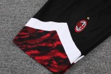 21-22 AC Milan Red and black Short Sleeve Suit(With short)