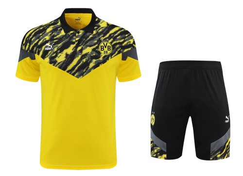 21-22 Dortmund Yellow and Black Polo Short Sleeve Suit