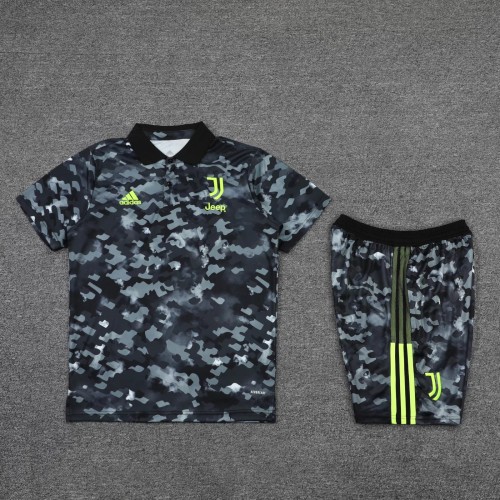 21-22 Juventus camouflage Polo Short Sleeve Suit