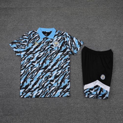 21-22 Man City camouflage Polo Short Sleeve Suit