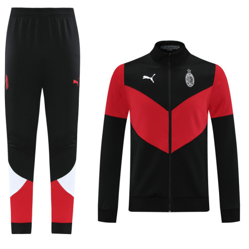 21-22 AC Milan Red and black Jacket Suit